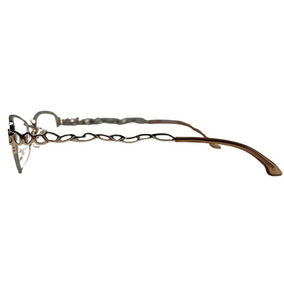 Catherine Deneuve CD-246 GLD Eyeglasses Frames Gold Oval Half Rim 52-17-140 - Picture 3 of 8